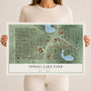 Map of Spring Lake Park, Minnesota, 12 x 18 inch unframed archival matte print