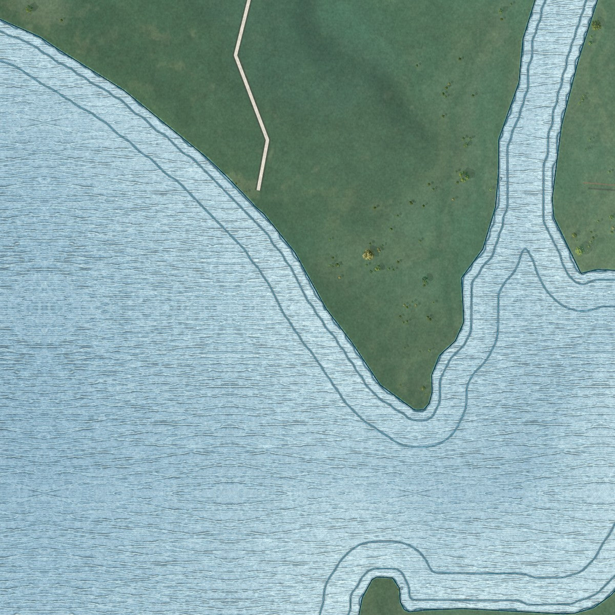Close-up of the map of Squaw Lake, Minnesota print showing street and building detail