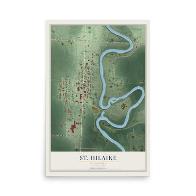 Map of St. Hilaire, Minnesota, 12 x 18 inch unframed archival matte print