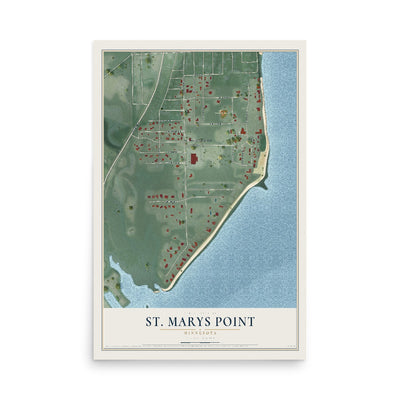 Map of St. Marys Point, Minnesota, 12 x 18 inch unframed archival matte print