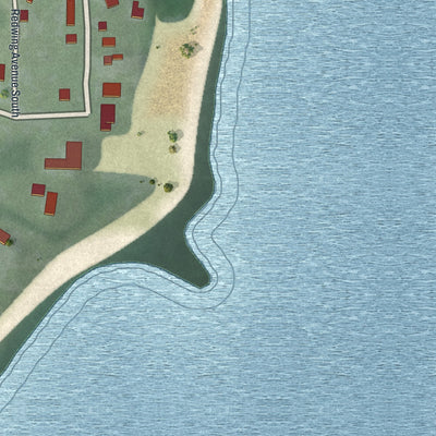 Close-up of the map of St. Marys Point, Minnesota print showing street and building detail