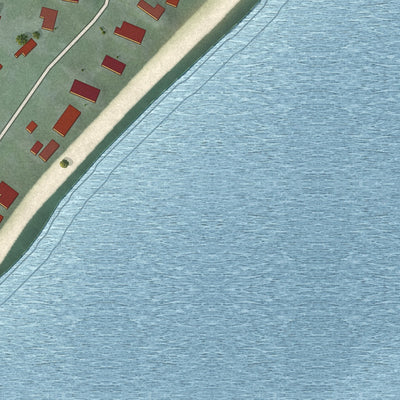 Second close-up of the map of St. Marys Point, Minnesota print showing more streets and buildings