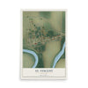 Map of St. Vincent, Minnesota, 12 x 18 inch unframed archival matte print