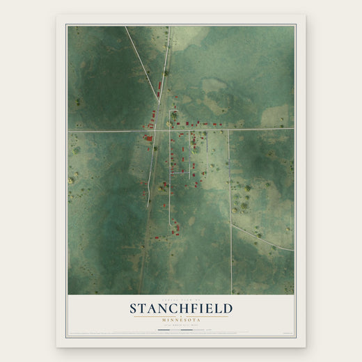 Stanchfield, Minnesota map print, the full design