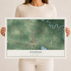 Map of Staples, Minnesota, 12 x 18 inch unframed archival matte print