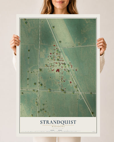 Map of Strandquist, Minnesota, 24 x 36 inch unframed archival matte print