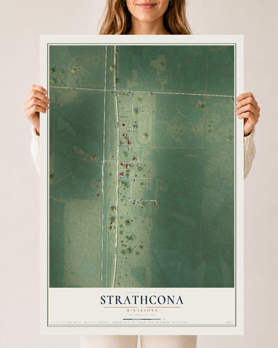 Map of Strathcona, Minnesota, 24 x 36 inch unframed archival matte print