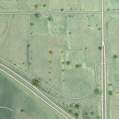 Second close-up of the map of Sunfish Lake, Minnesota print showing more streets and buildings