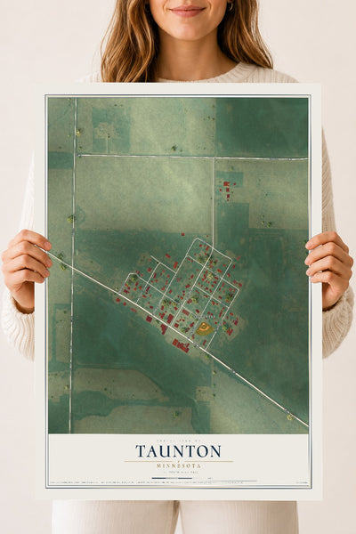 Map of Taunton, Minnesota, 18 x 24 inch unframed archival matte print