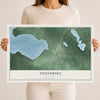 Map of Tenstrike, Minnesota, 12 x 18 inch unframed archival matte print