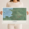 Map of Tower, Minnesota, 12 x 18 inch unframed archival matte print