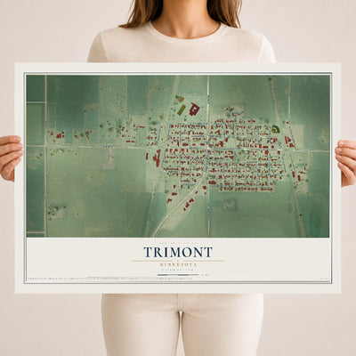 Map of Trimont, Minnesota, 18 x 24 inch unframed archival matte print