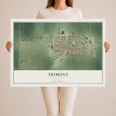 Map of Trimont, Minnesota, 24 x 36 inch unframed archival matte print