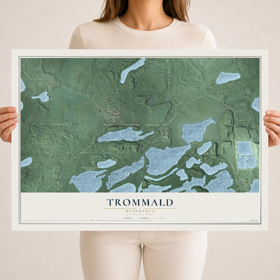Map of Trommald, Minnesota, 18 x 24 inch unframed archival matte print