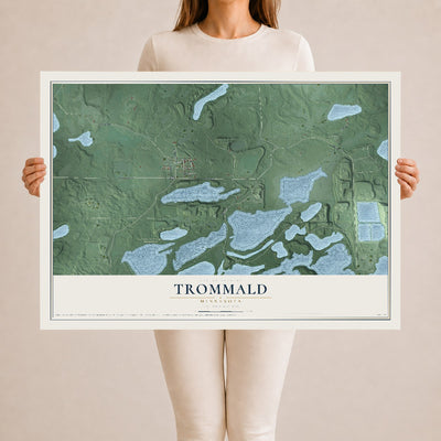 Map of Trommald, Minnesota, 24 x 36 inch unframed archival matte print