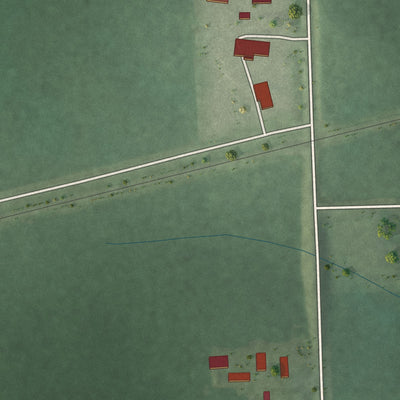 Second close-up of the map of Utica, Minnesota print showing more streets and buildings