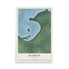 Map of Wahkon, Minnesota, 12 x 18 inch unframed archival matte print