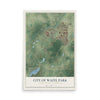 Map of Waite Park, Minnesota, 12 x 18 inch unframed archival matte print