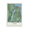 Map of Walker, Minnesota, 12 x 18 inch unframed archival matte print