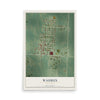 Map of Waubun, Minnesota, 12 x 18 inch unframed archival matte print