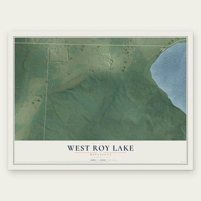 West Roy Lake, Minnesota map print, the full design