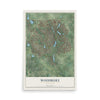 Map of Woodbury, Minnesota, 12 x 18 inch unframed archival matte print