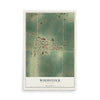 Map of Woodstock, Minnesota, 12 x 18 inch unframed archival matte print