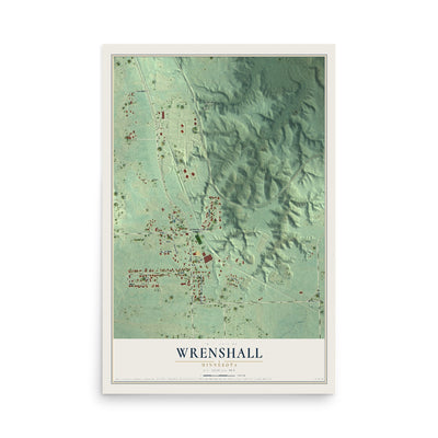 Map of Wrenshall, Minnesota, 12 x 18 inch unframed archival matte print