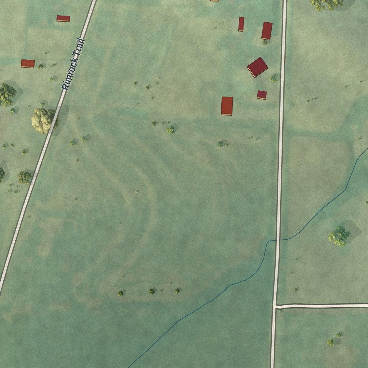 Second close-up of the map of Allendale, Missouri print showing more streets and buildings