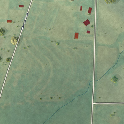 Second close-up of the map of Allendale, Missouri print showing more streets and buildings