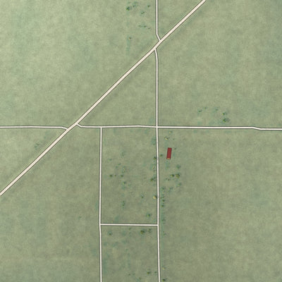 Second close-up of the map of Arbyrd, Missouri print showing more streets and buildings