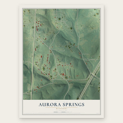 Aurora Springs, Missouri map print, the full design