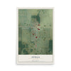 Map of Avilla, Missouri, 12 x 18 inch unframed archival matte print