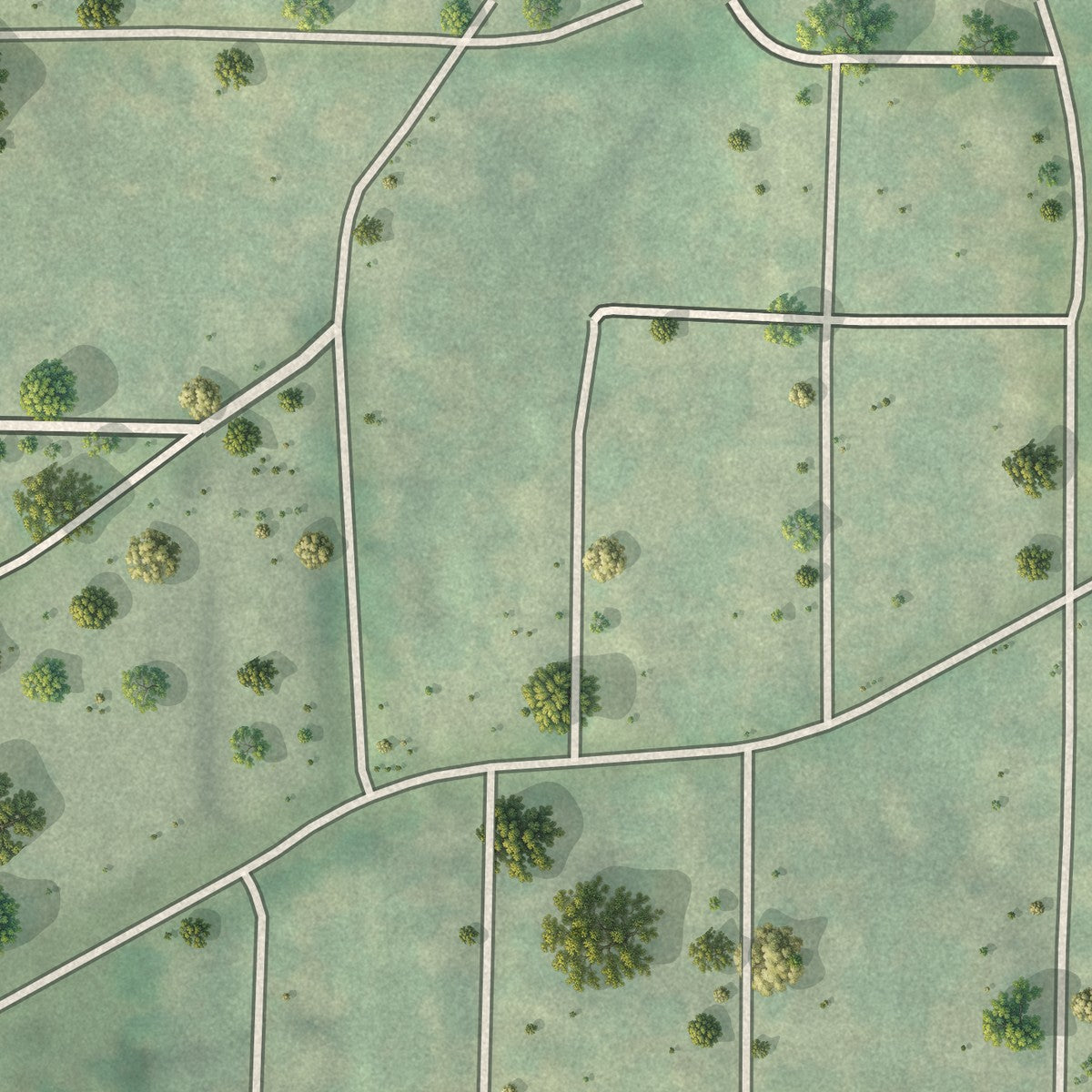 Second close-up of the map of Avondale, Missouri print showing more streets and buildings