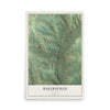 Map of Bakersfield, Missouri, 12 x 18 inch unframed archival matte print