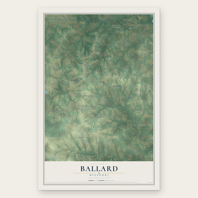Ballard, Missouri map print, the full design