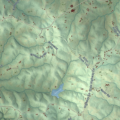 Close-up of the map of Beaufort, Missouri print showing street and building detail