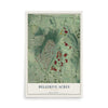 Map of Bellerive Acres, Missouri, 12 x 18 inch unframed archival matte print