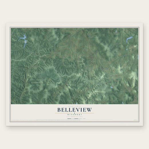 Belleview, Missouri map print, the full design