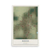 Map of Bernie, Missouri, 12 x 18 inch unframed archival matte print