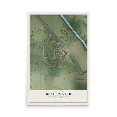 Map of Blackwater, Missouri, 12 x 18 inch unframed archival matte print