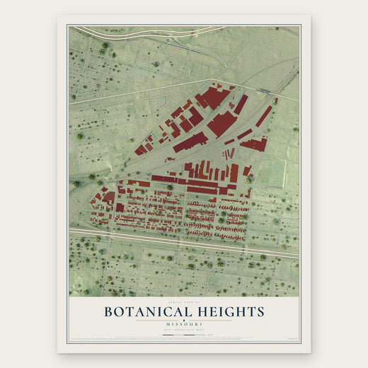 Botanical Heights, Missouri map print, the full design