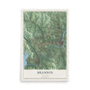 Map of Branson, Missouri, 12 x 18 inch unframed archival matte print