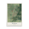 Map of Brashear, Missouri, 12 x 18 inch unframed archival matte print