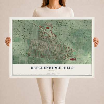 Map of Breckenridge Hills, Missouri, 24 x 36 inch unframed archival matte print