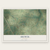 Brewer, Missouri map print, the full design
