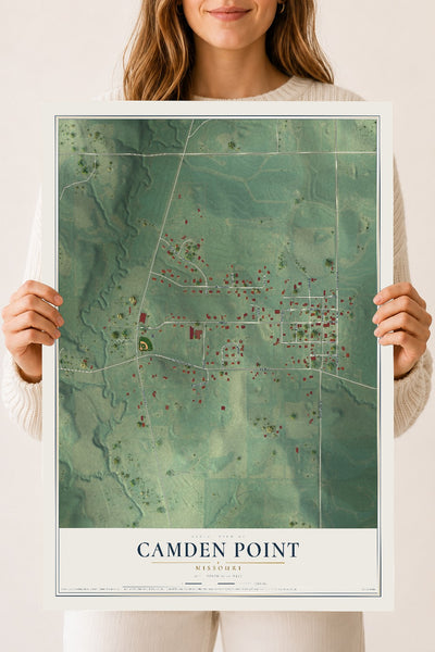 Map of Camden Point, Missouri, 18 x 24 inch unframed archival matte print