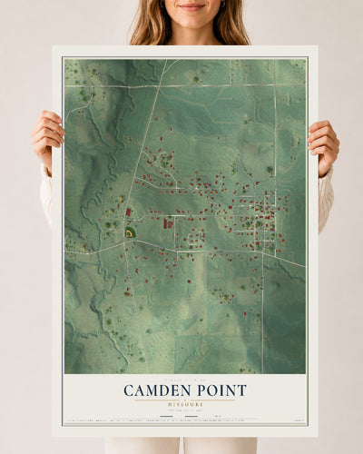 Map of Camden Point, Missouri, 24 x 36 inch unframed archival matte print