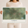Map of Campbell, Missouri, 12 x 18 inch unframed archival matte print