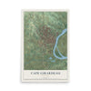 Map of Cape Girardeau, Missouri, 12 x 18 inch unframed archival matte print
